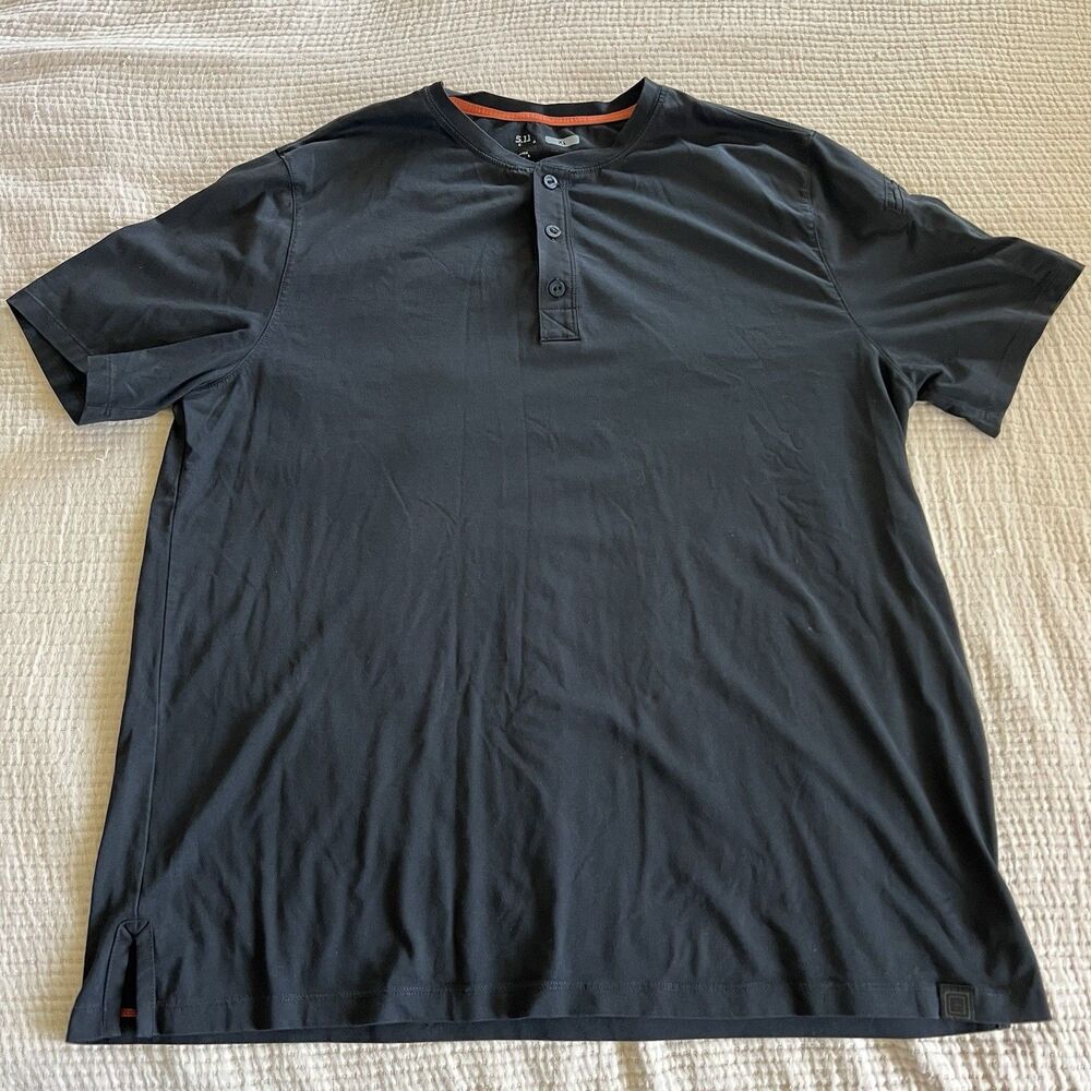 5.11 Tactical Men Performance‎ Henley Short Sleeve Tee Black XL Outdoor Workwear